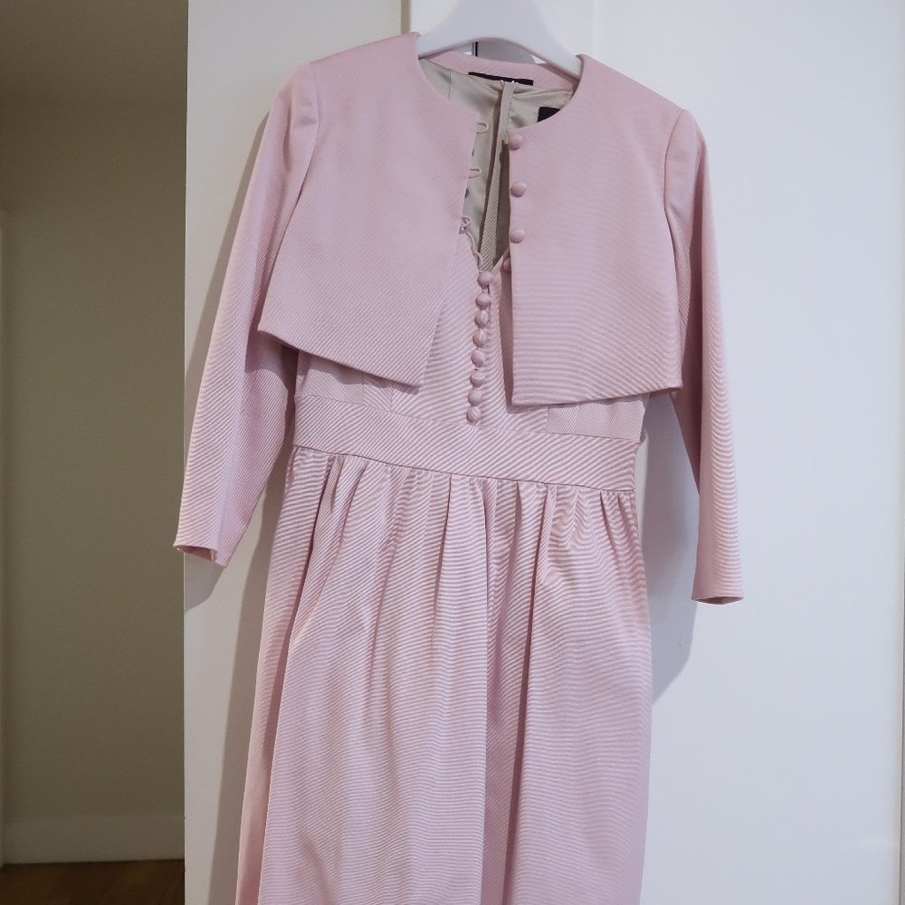 Paule Ka pink file dress and matching jacket Size 38